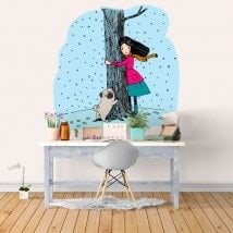 Vinyle embrasse un arbre