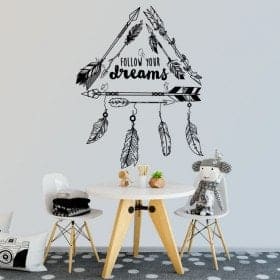 Vinyle d&eacute;coratif phrases Follow Your Dreams