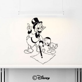 Pour enfants en vinyle Oncle Picsou et neveu
