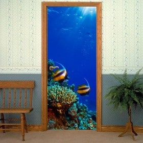 Vinyls pour les poissons de portes dans la mer