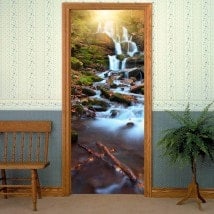 Nature de cascades portes vinyle