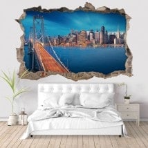 Pont 3D vinyle baie de San Francisco