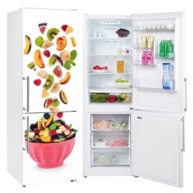 Autocollants de refrigeration avec un bol de fruits