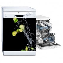 Vinyle lave-vaisselle citrons éclaboussures