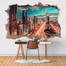 Stickers muraux 3d Dubai city