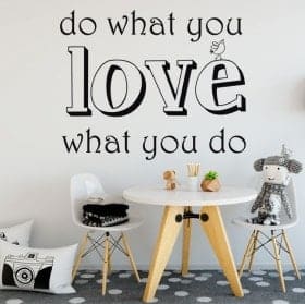 Autocollants texte do what you love