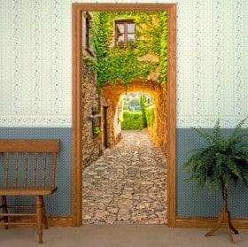 Autocollants pour portes Peratallada Catalogne Espagne