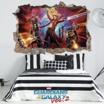 Autocollants 3D gardiens de la galaxie 2