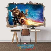 Stickers muraux 3D gardiens de la galaxie 2