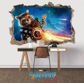 Stickers muraux 3D gardiens de la galaxie 2