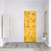 Vinyle fleurs pour portes