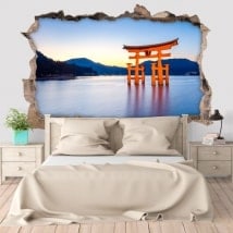 Stickers muraux Torii 3D