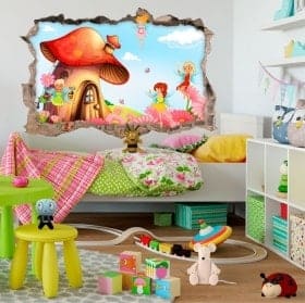 Autocollants 3D pour enfants magique monde de f&eacute;es