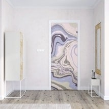 Portes de décoration en vinyle couleurs de marbre