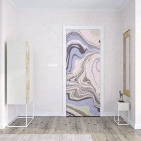 Portes de d&eacute;coration en vinyle couleurs de marbre