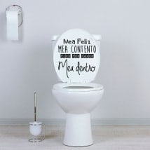 Vinyles pour toilettes et murs phrase de pisse heureuse