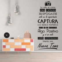 Stickers muraux la vie est comme une caméra