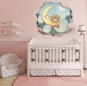 Vinyle pour enfants ours doux r&ecirc;ves 3D