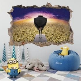 Stickers muraux des millions de minions 3D