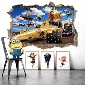 Autocollants minions despicable me 3D