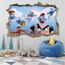 Vinyls et autocollants Schtroumpfs 3D
