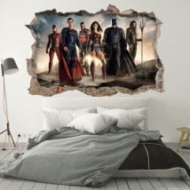 Stickers muraux ligue de justice 3D