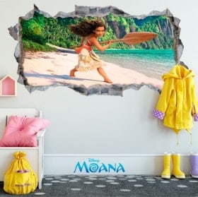 Vinyles et autocollants Disney Vaiana 3D