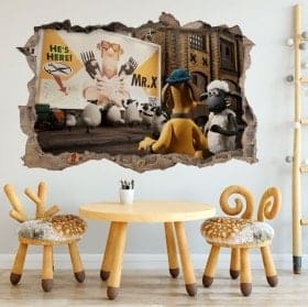 Stickers muraux Shaun mouton 3D