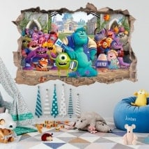 Stickers muraux monsters university 3D