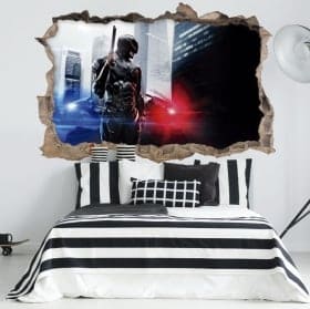 Autocollants d&eacute;coratifs 3D Robocop