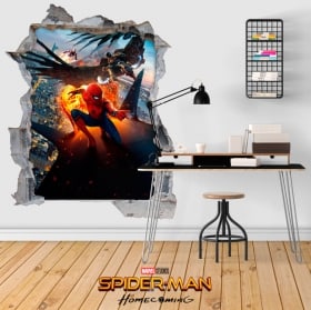 Autocollants spiderman homecoming 3D