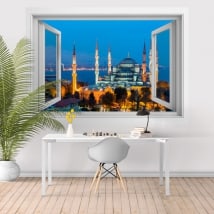 Vinyle mosquée bleue ou Sultan Ahmed Istanbul 3D