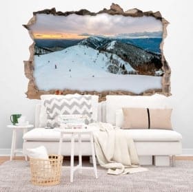 Vinyle Hiver montagnes Slov&eacute;nie 3D