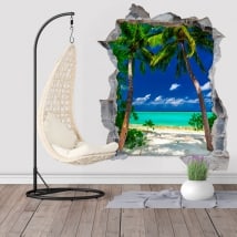 Vinyles palmiers Big Lagoon Philippines Iles 3D
