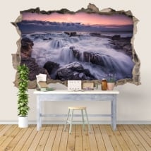 Vinyle décoratif lever du soleil dans la mer 3D