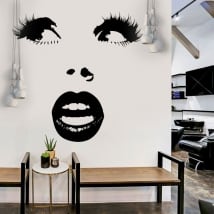 Vinyle décoratif visage de femme surpris