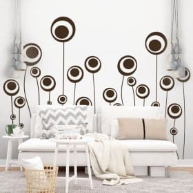 Stickers muraux fleurs de cercles