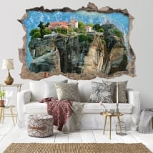 Vinyle monastères de Meteora Greece 3D