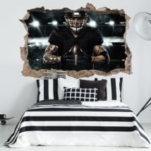 Autocollants joueur 3D Football Américain