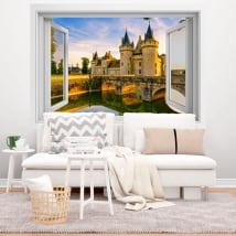Vinyle adhésif France château de Chenonceau 3D