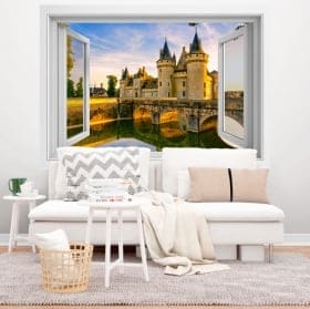 Vinyle adh&eacute;sif France ch&acirc;teau de Chenonceau 3D