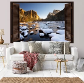 Vinili montagne parco nazionale Yosemite 3D