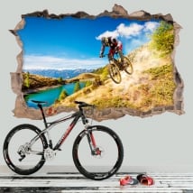 Vinyle décoratif vélo de montagne 3D