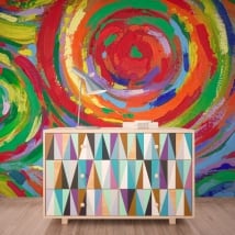 Papiers peints cercles de peinture