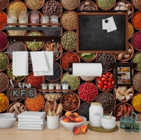 Papiers peints condiments cuisines