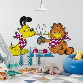 Stickers muraux garfield et odie