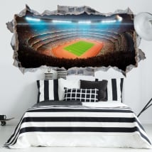 Vinyle décoratif stade football et athlétisme 3d