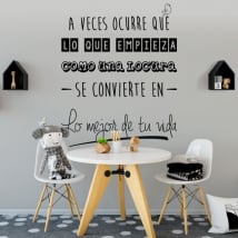 Vinyle décoratif phrases le meilleur de votre vie