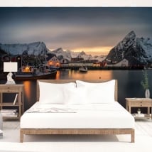 Murales de paroi îles lofoten norvège