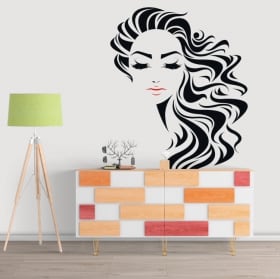 Vinyle décoratif le visage de la femme